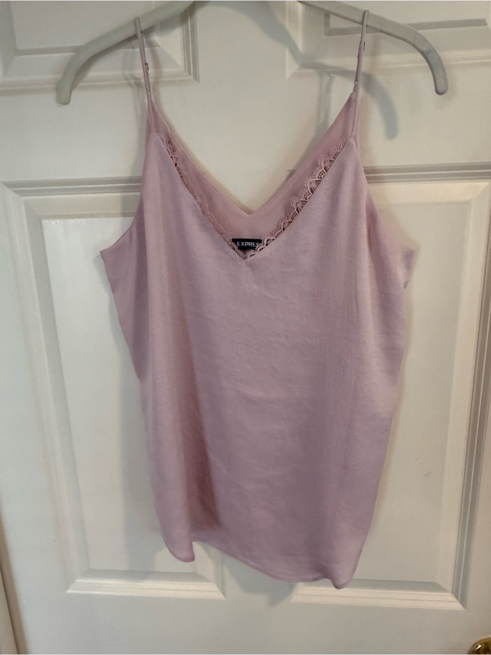 Express Lavender Lace-Trim Camisole